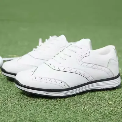 LEATHER MEN MALE GOLF BALL SHOES 